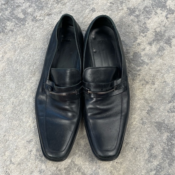 Hugo Boss Carl Black Leather Loafers Horsebit Business Professional Mens Sz 12 main image 11